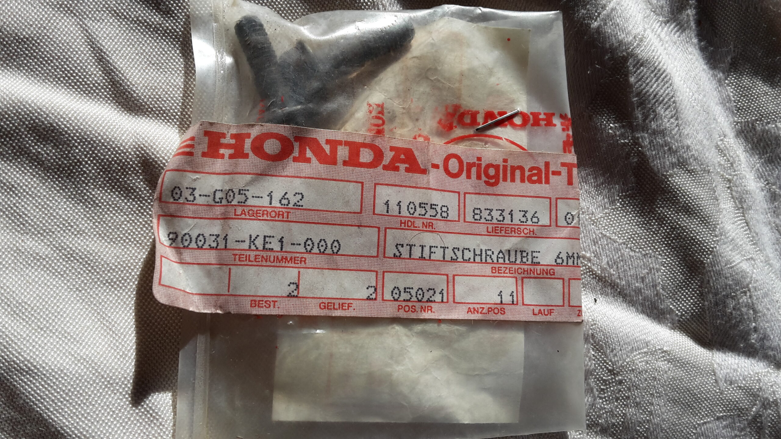 KNOCK BOLT 6mm, MTX125LC.W