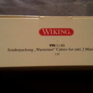WIKING „WARSTEINER “ CABRIO SET INKL: 2 MINI TULPEN 1:87