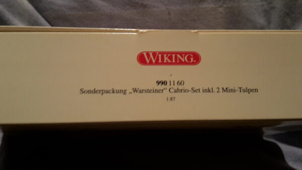 WIKING „WARSTEINER “ CABRIO SET INKL: 2 MINI TULPEN 1:87