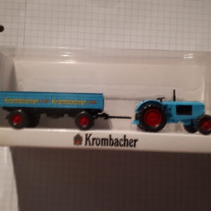 WIKING KROMBACHER ,DEUTZ SCHLEPPER MIT LANDWIRTSCHAFTLICHEN ANHÄNGER  2582 1:87