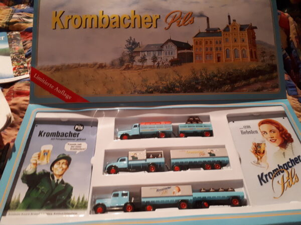 GRELL KROMBACHER NOSTALGIE SET LKW MIT 2 METALLSCHILDERN