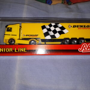 SCHUCO MERCEDES BENZ ACTROS KOFFERSATTELZUG „DUNLOP“ 22436 1:87