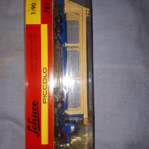 SCHUCO KRUPP AUTOTRANSPORTER BLAU/ROT/BEIGE