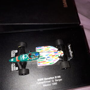 BMW BENETTON B 186 FAHRER/DRIVER: G.BERGER MEXICO 1986 1:43