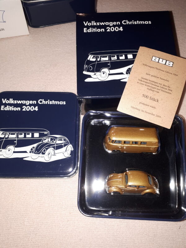 BUB BUBMOBIL EXCLUSIV „VOLKSWAGEN CHRISTMAS EDITION 2004″GOLD  1:87