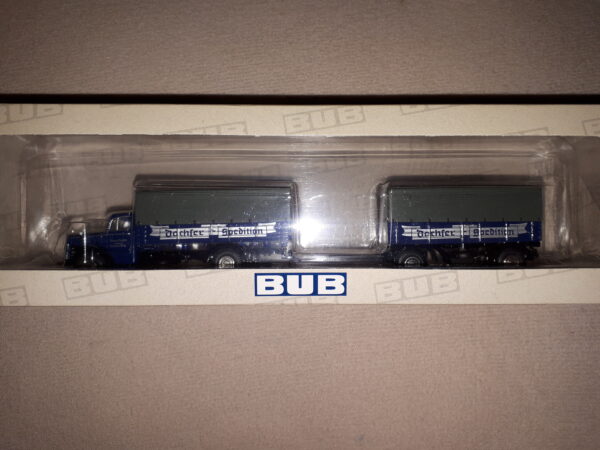 BUB MERCEDES-BENZ L6600 PLANENHÄNGERZUG „DACHSER“ 1:87
