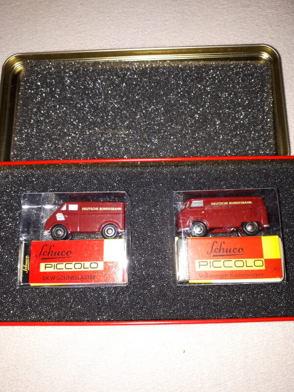 SCHUCO BLECHDOSE DOPPELSET „DEUTSCHE BUNDESBAHN“ IDEE & SPIEL 2001