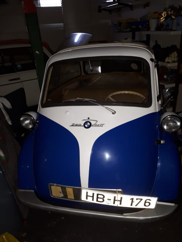 BMW ISETTA 250ccm BLAU/WEIß LEICHT RESTAURIER BEDÜRFTIG.BJ.08.04.1960