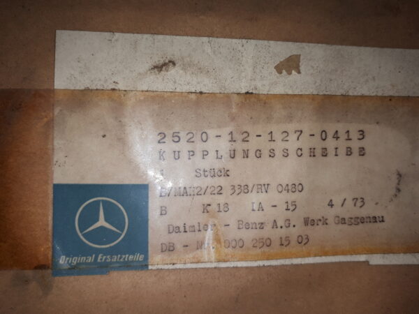 MERCEDES KUPPLUNGSSCHEIBE 2520-12-127-0413