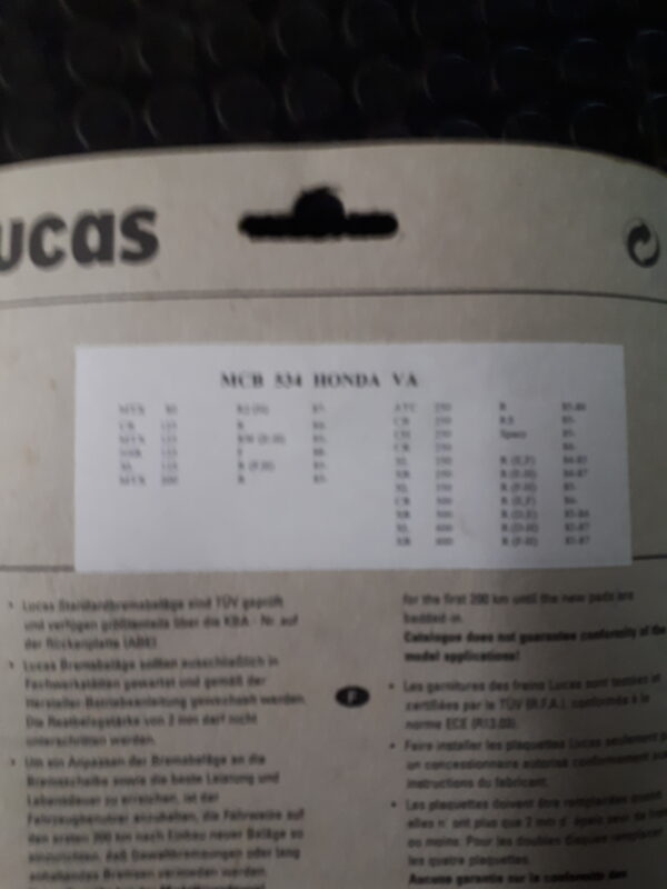 GIRLING MCB 534 MIT ABE HONDA