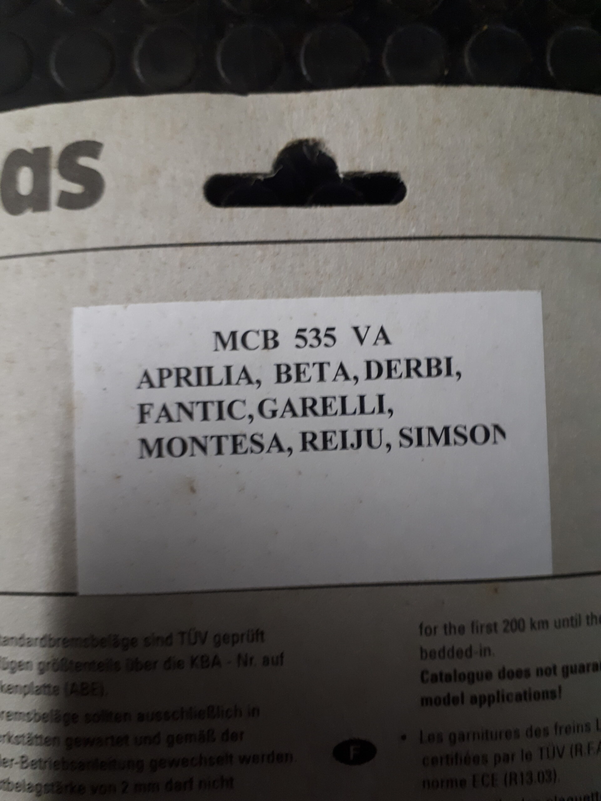 GIRLING MCB 535, DIVERSE MASCHINEN