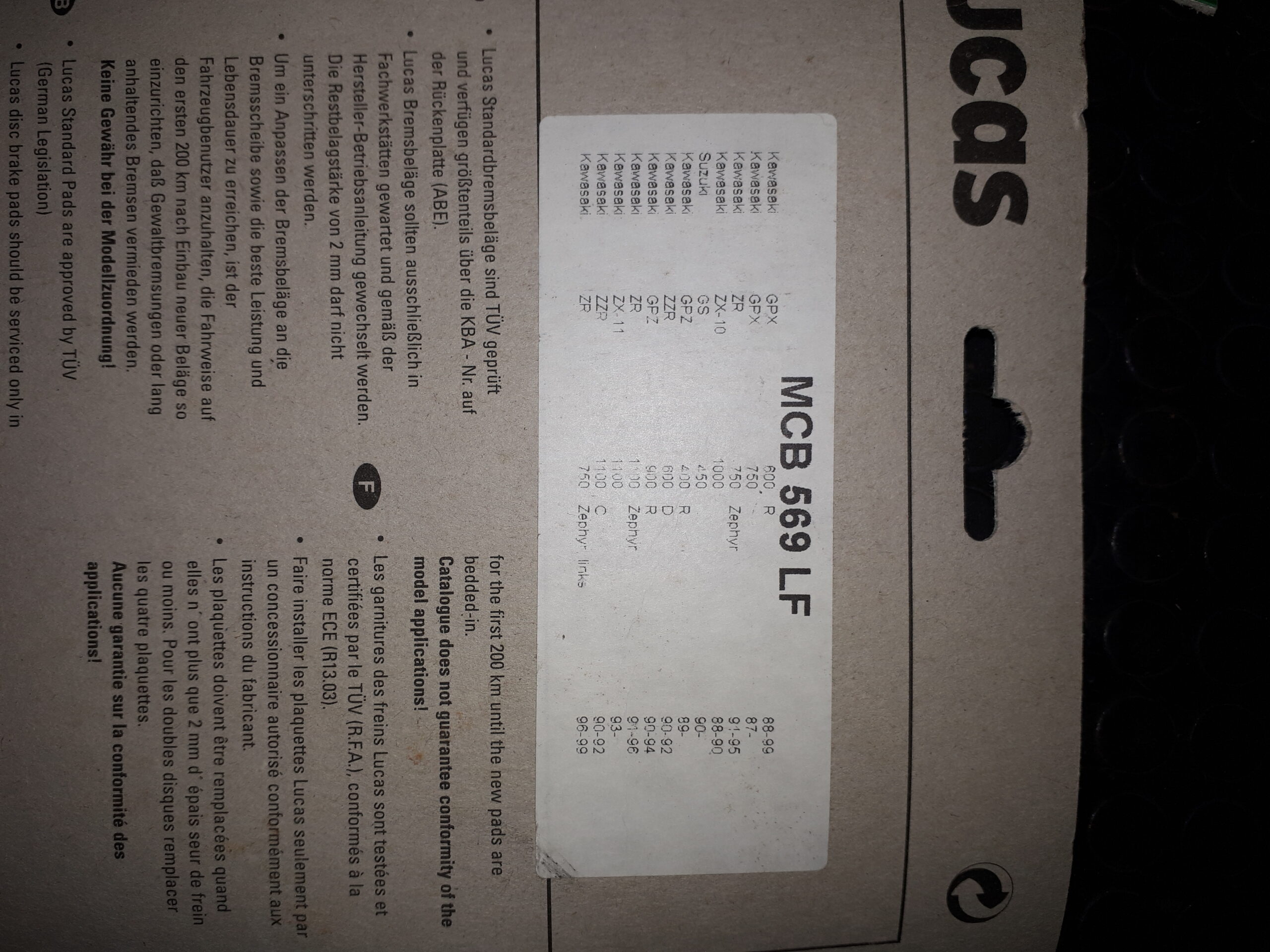 GIRLING MCB569LF KAWASAKI/SUZUKI