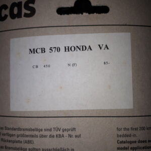 GIRLING MCB570 MIT ABE HONDA CB450N 85-