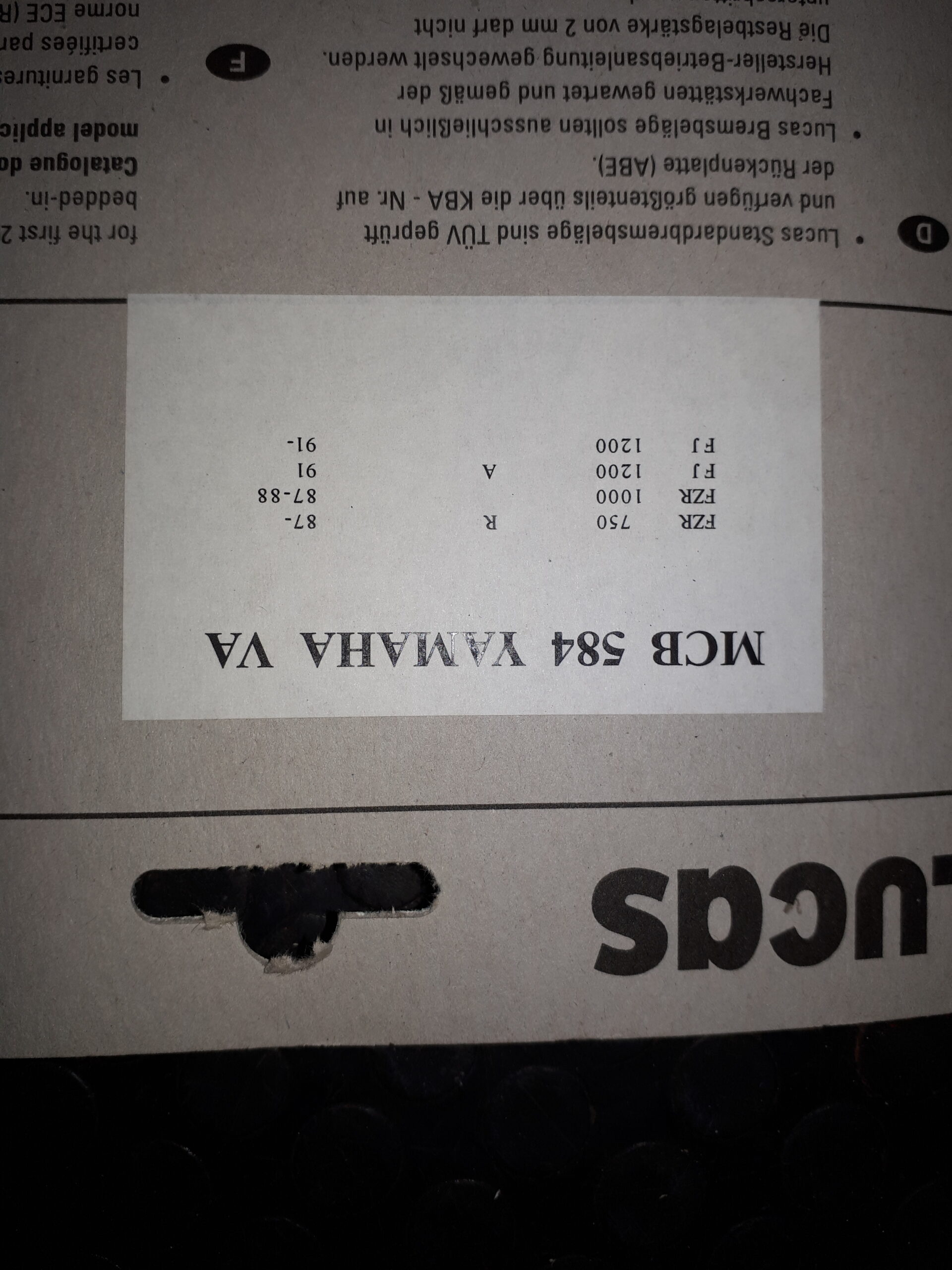 GIRLING MCB582SM OFF ROAD BELAG YAMAHA,KAWASAKI,SUZUKI