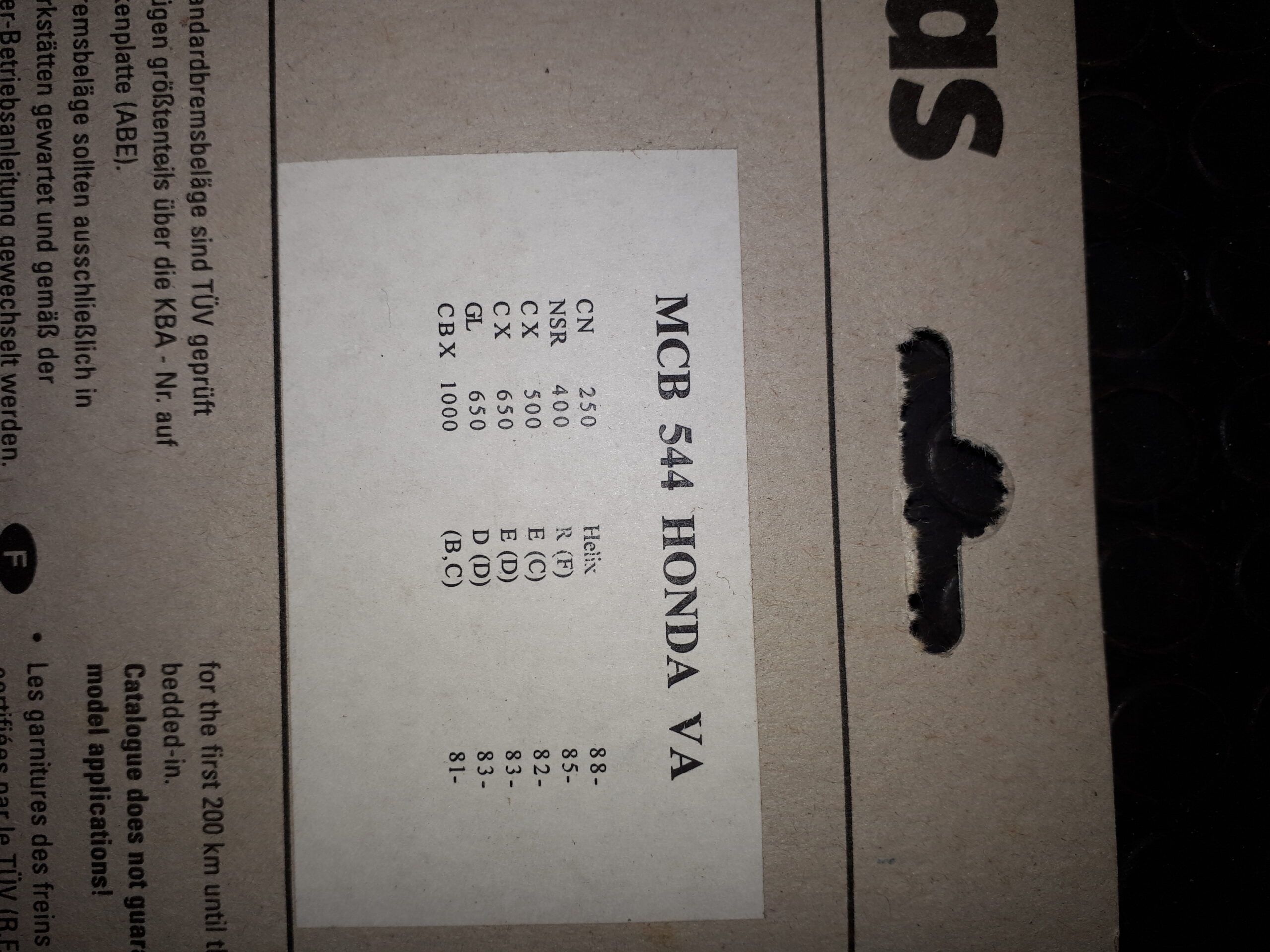 GIRLING MCB544 MIT ABE , HONDA