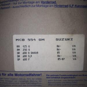 GIRLING MCB 551SM, SUZUKI