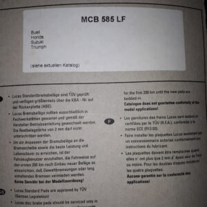GIRLING MCB 585LF, DIVERSE MASCHINEN