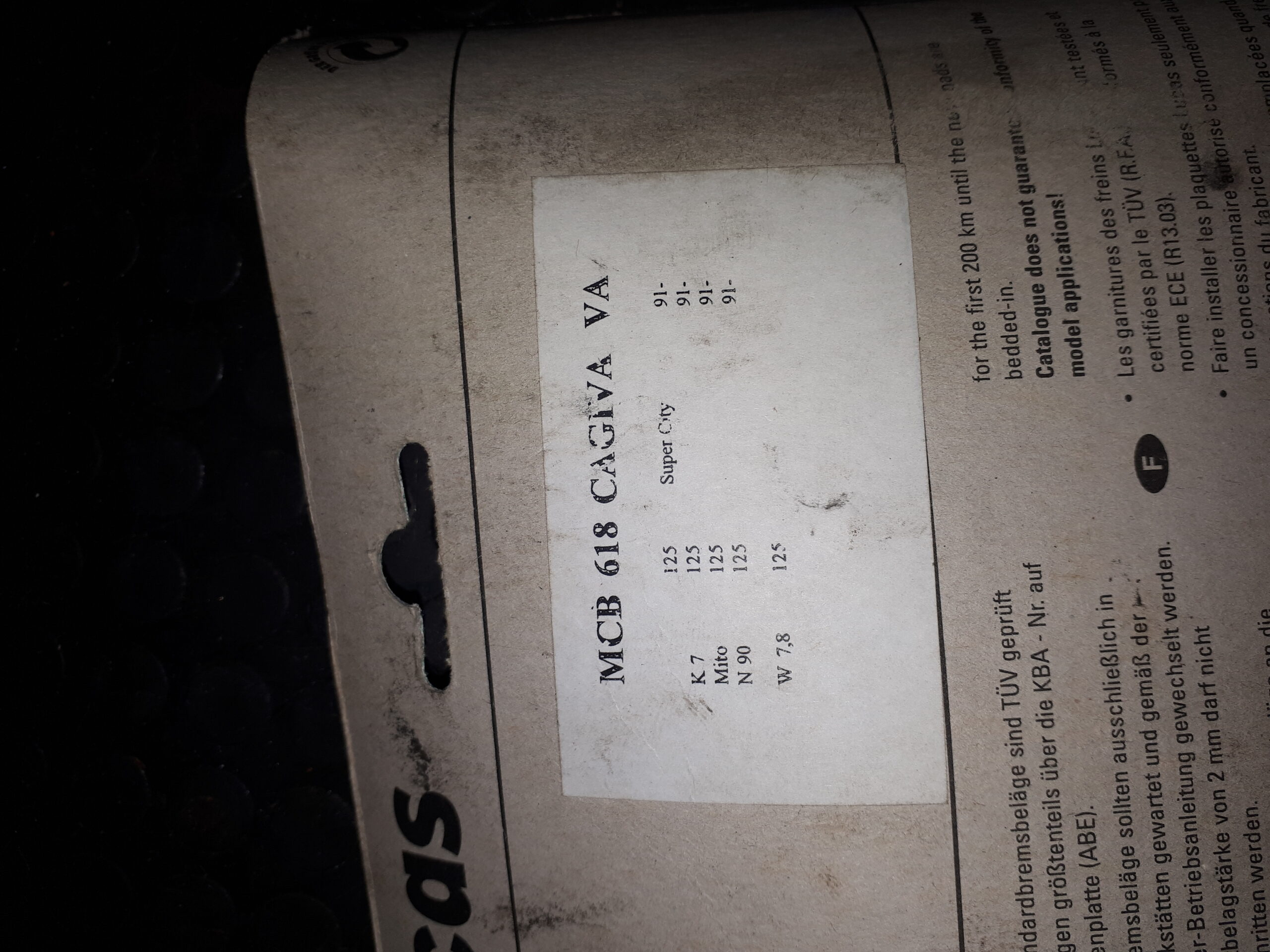 GIRLING MCB618 ,CAGIVA