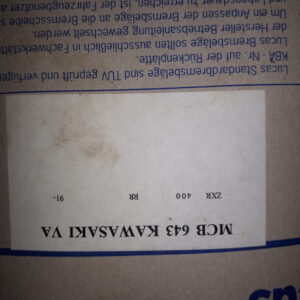 GIRLING MCB643 KAWASAKI ZXR 400RR 91-