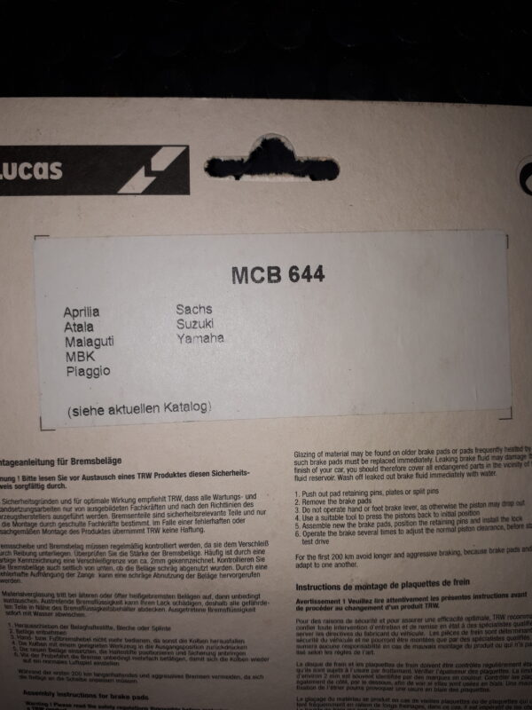 GIRLING MCB644, DIVERSE MASCHINEN
