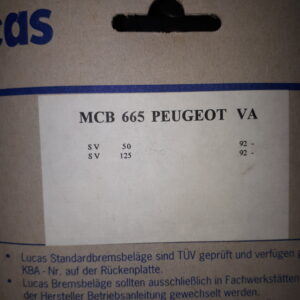 GIRLING MCB665, PEUGEOT