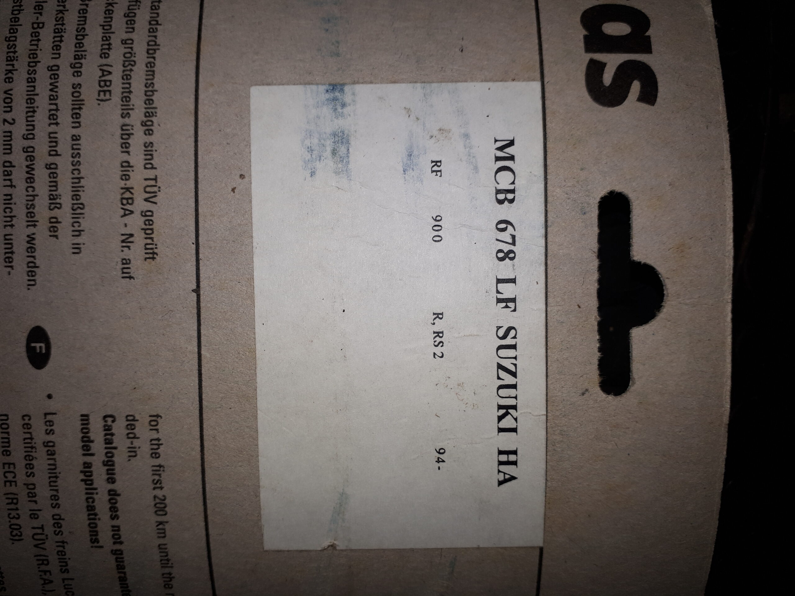 GIRLING MCB678LF, SUZUKI