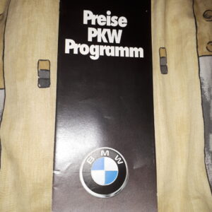 BMW PREISE PKW PROGRAMM 21.MÄRZ 1977