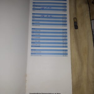 BMW PREISE PKW PROGRAMM 21.MÄRZ 1977