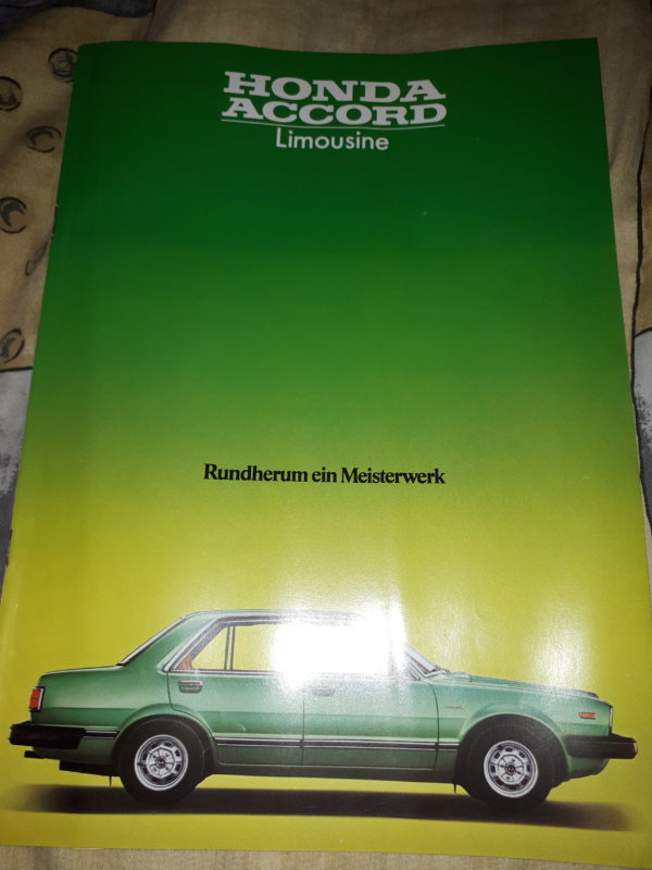 HONDA ACCORD LIMOUSINE MIT AUSSTATTUNG FARBEN POLSTER UND PREISE PROSPEKT 12/1979