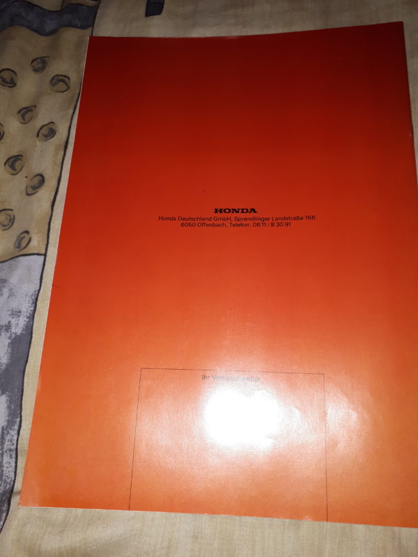 HONDA CIVIC MIT AUSSTATTUNG.FARBEN.POLSTER PREISE 12/1979