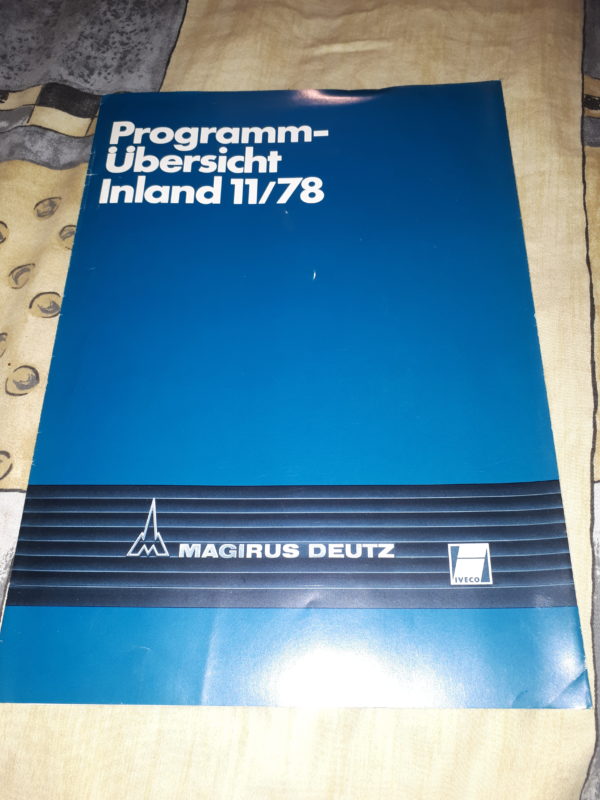 PROGRAMM ÜBERSICHT INLAND MAGIRUS DEUTZ 11/78