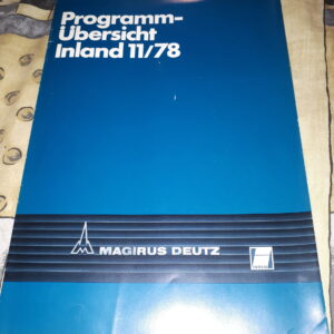 PROGRAMM ÜBERSICHT INLAND MAGIRUS DEUTZ 11/78