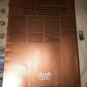 AUDI 80 SEINE KRAFT.SEINE SPARSAMKEIT.SEIN KOMFORT ect. 1/78