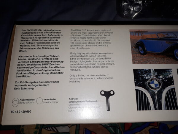 BMW CLASSIC COLLECTION ,BMW 327 CABRIOLET 1:18
