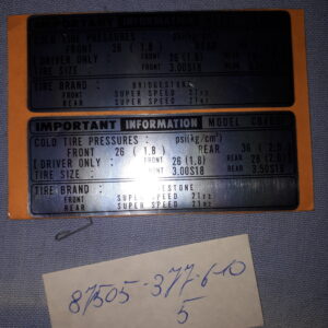 AUFKLEBER CB400T IMPORT INFORMATION