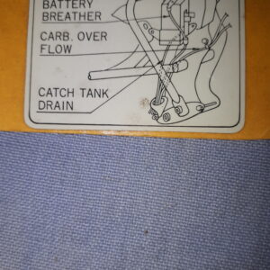 AUFKLEBER CAUTION BATTERY BREATHER