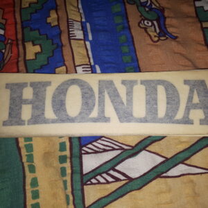 AUFKLEBER HONDA BLAU GEBOGEN