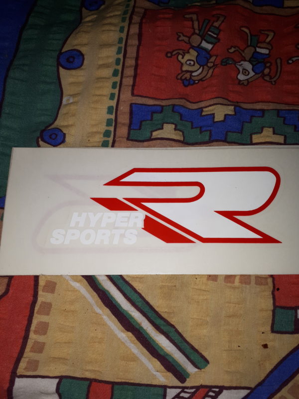 AUFKLEBER HYPER SPORTS R ,ROT/WEIß