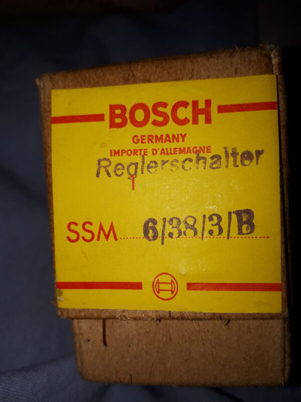 BOSCH REGLER SCHALTER SSM 6/38/3B