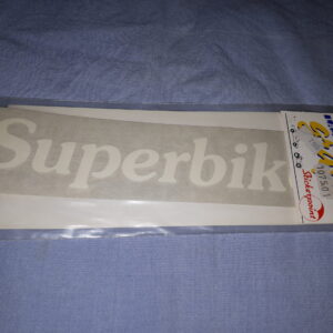 AUFKLEBER SUPERBIKE WEIß WAAGERECHT