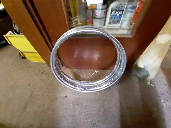 2 VERCHROMTE MOPED/MOTORRAD STAHL FELGEN 1,50×19, 36 LOCH