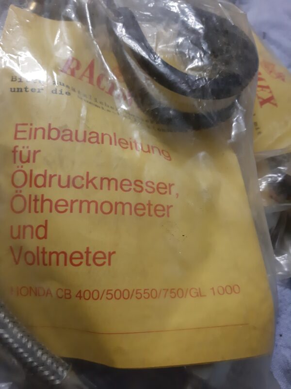 RACIMEX EINBAUANLEITUNG FÜR ÖLDRUCKMESSER;ÖLTHERMOMETER; VOLTMETER HONDA CB400 ECT: