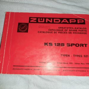 ZÜNDAPP ERSATZTEIL-KATALOG KS 125 SPORT TYPEN 521