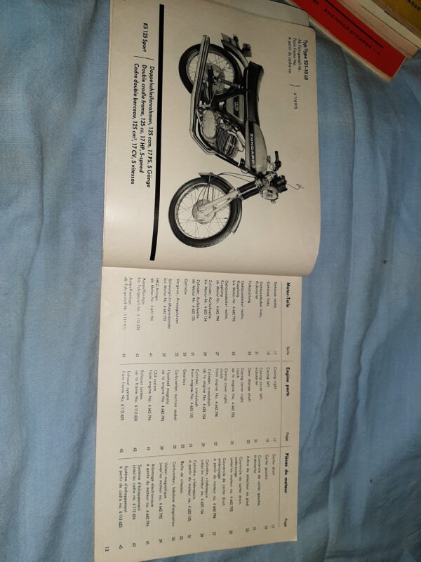 ZÜNDAPP ERSATZTEIL-KATALOG KS 125 SPORT TYPEN 521