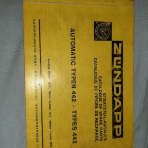 ZÜNDAPP ERSATZTEIL-KATALOG AUTOMATIC TYPEN 442