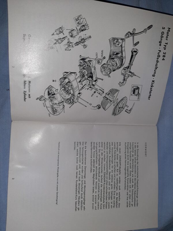 ZÜNDAPP ARBEITEN AN ZWEITAKTMOTOREN 50CCM,5 GÄNGE (FAHRTWIND UND WASSERGEKÜHLT)