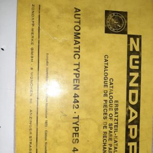 ZÜNDAPP ERSATZTEILKATALOG AUTOMATIC TYPEN 442 11/75