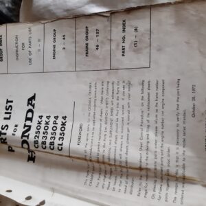 HONDA TEILE-KATALOG CB250K4,CB350K4,CB350P4,CL350K4,1972