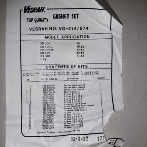 YAMAHA KOPFDICHTSATZ SR500