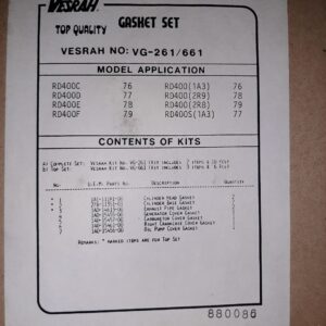 YAMAHA MOTORDICHTSATZ RD400, 76-79